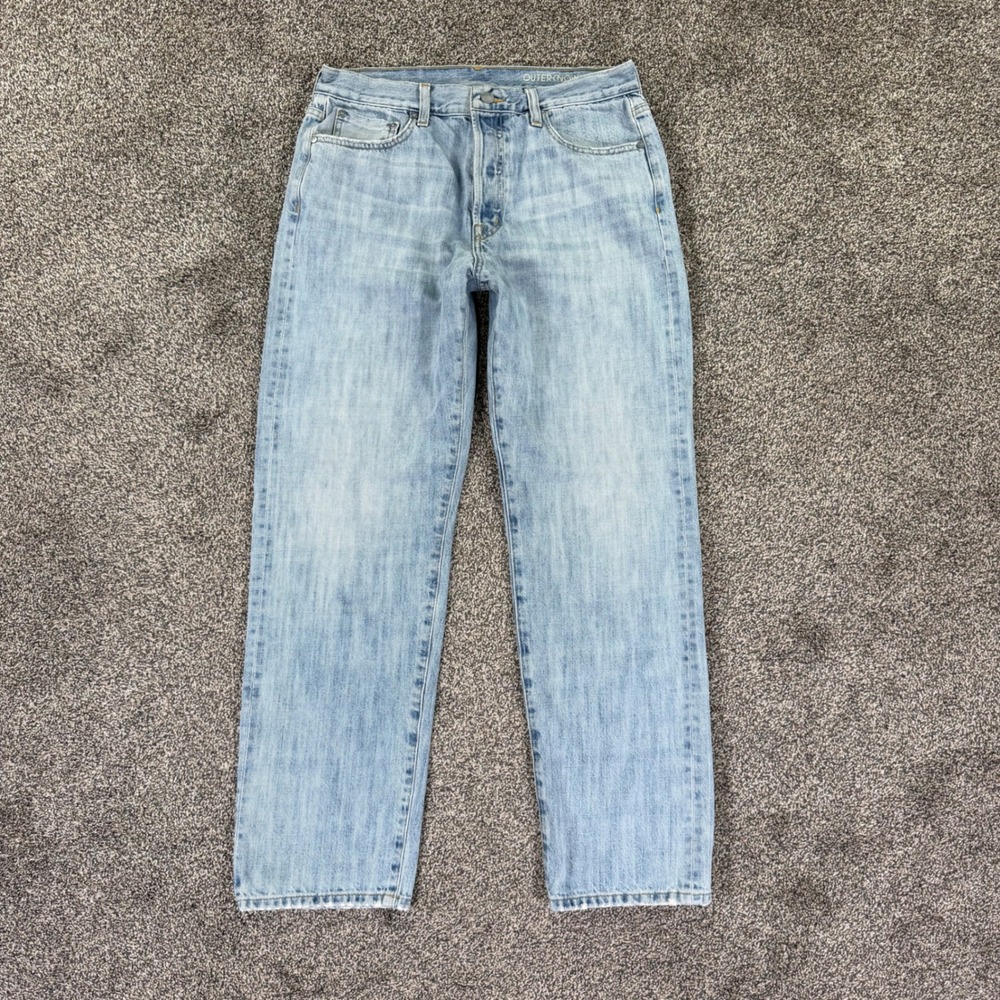 Outerknown SEA Jeans Mens 31x30 Statesman Relaxed Fit Light Wash USA Made